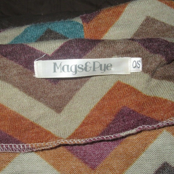 Mags & Pye Chevron Hooded Sweater JacketSize OS - Picture 4 of 4